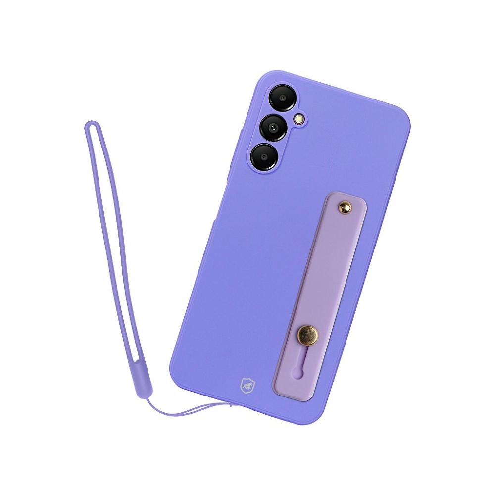 Miniatura Kit Capa Silicon Veloz para Samsung Galaxy A15 + Ring Socket + Cordão - Lilás - Gshield