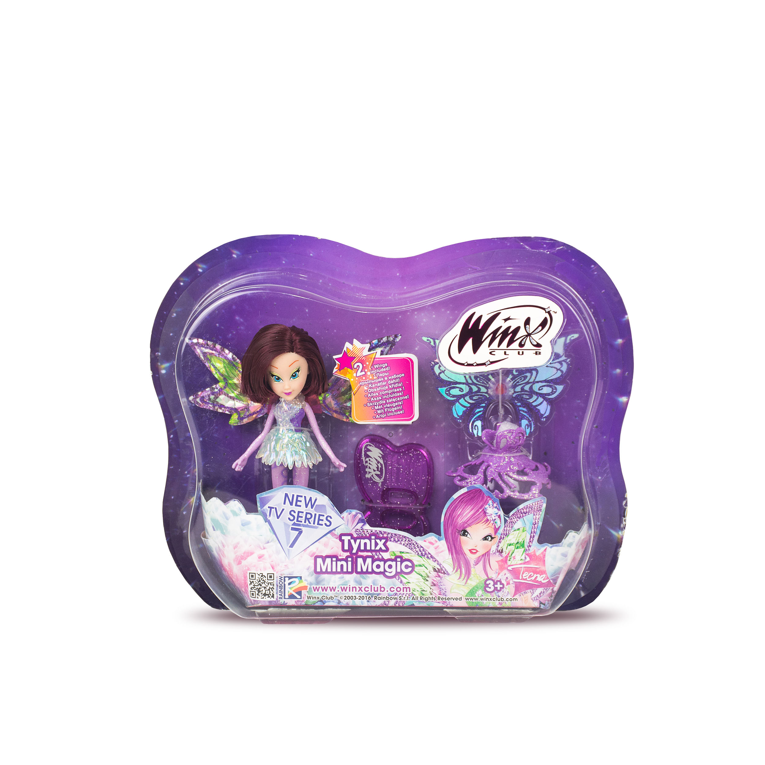 Miniatura Boneca Winx Club - Tynix Mini Magic Tecna 12 Cm - Wxmm001