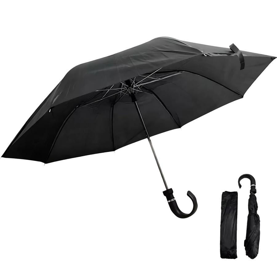 Miniatura Guarda Chuva Preto Grande Automático Com Design Moderno