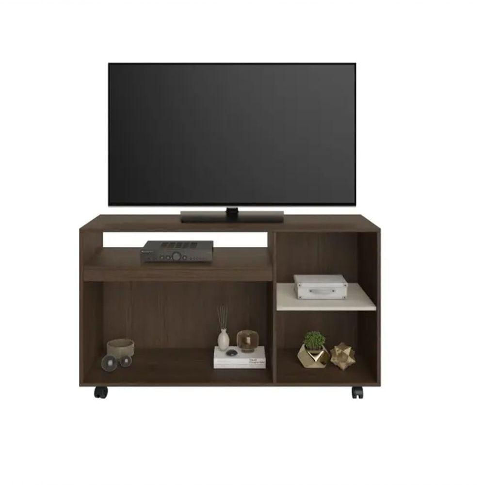 Miniatura Rack Seleto Para Tv Até 49" Jcm Movelaria - Café Soft/off