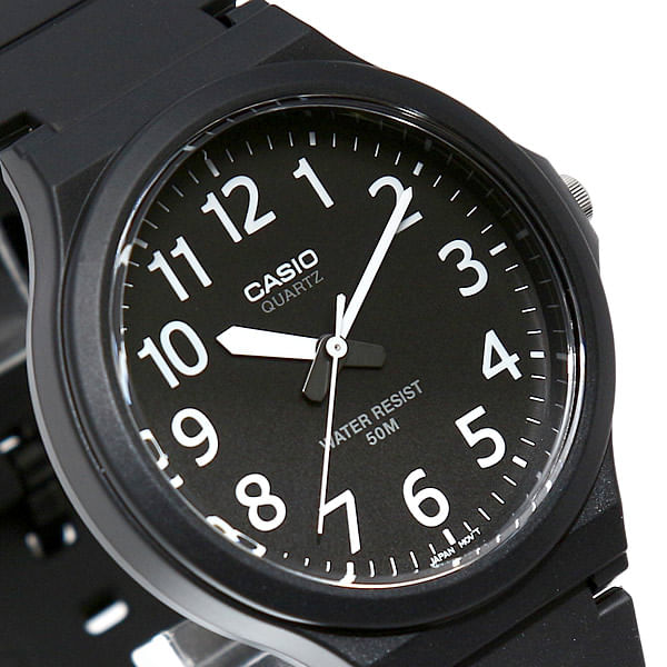 Miniatura Relógio Masculino Casio Preto Borracha Vintage Analógico