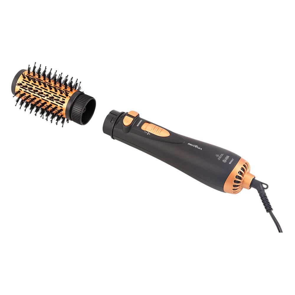 Miniatura Escova Rotativa Britânia BER20PD Preto com Dourado Bivolt Bivolt
