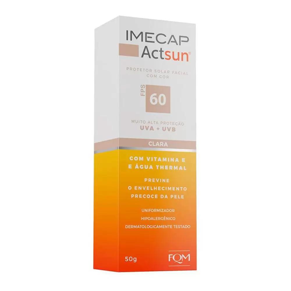 Miniatura Protetor Solar Facial Imecap Actsun Pele Clara Fps 60 50G