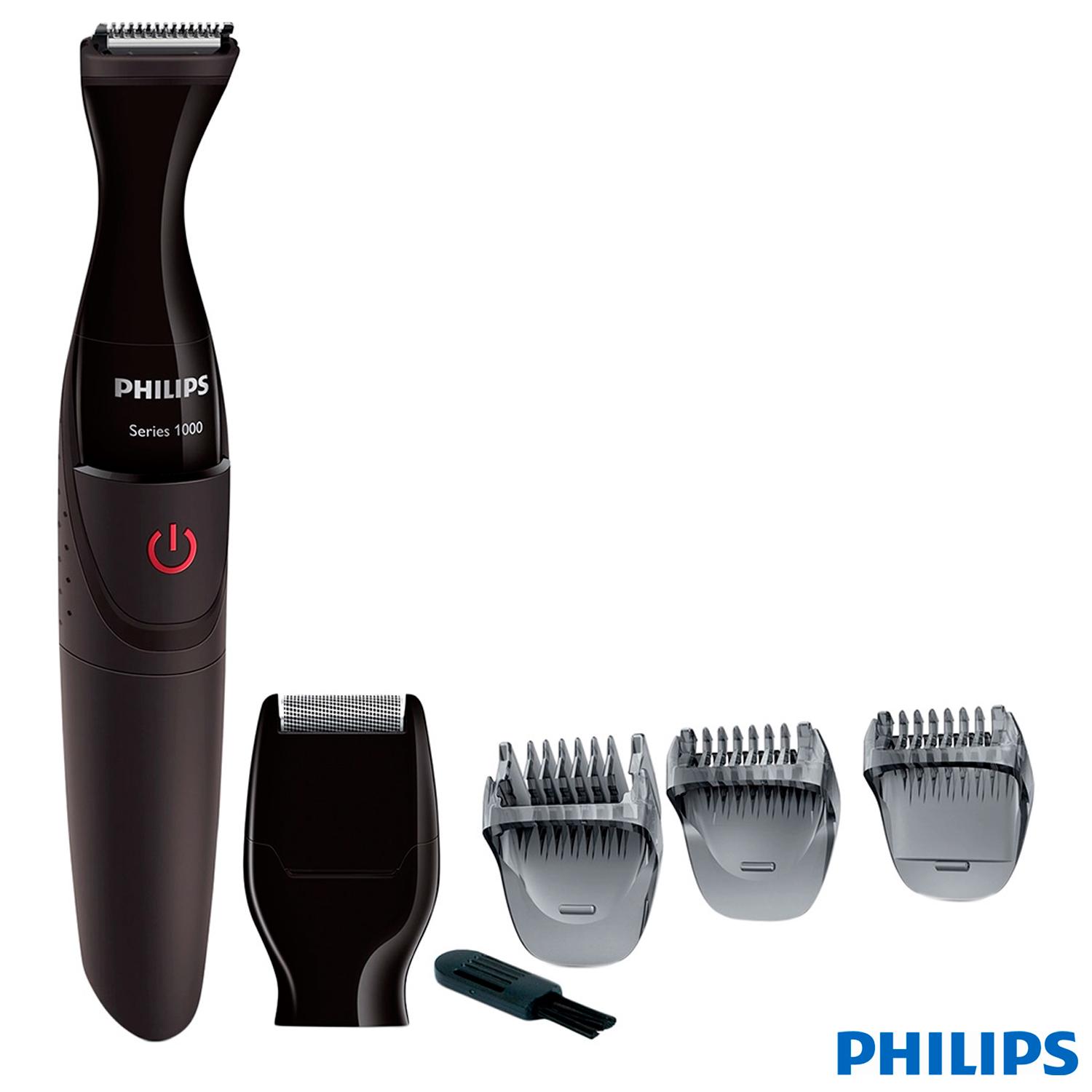 Miniatura kit Aparador de Pelos Multigroom Philips Uso Seco - MG1100/16 Bivolt