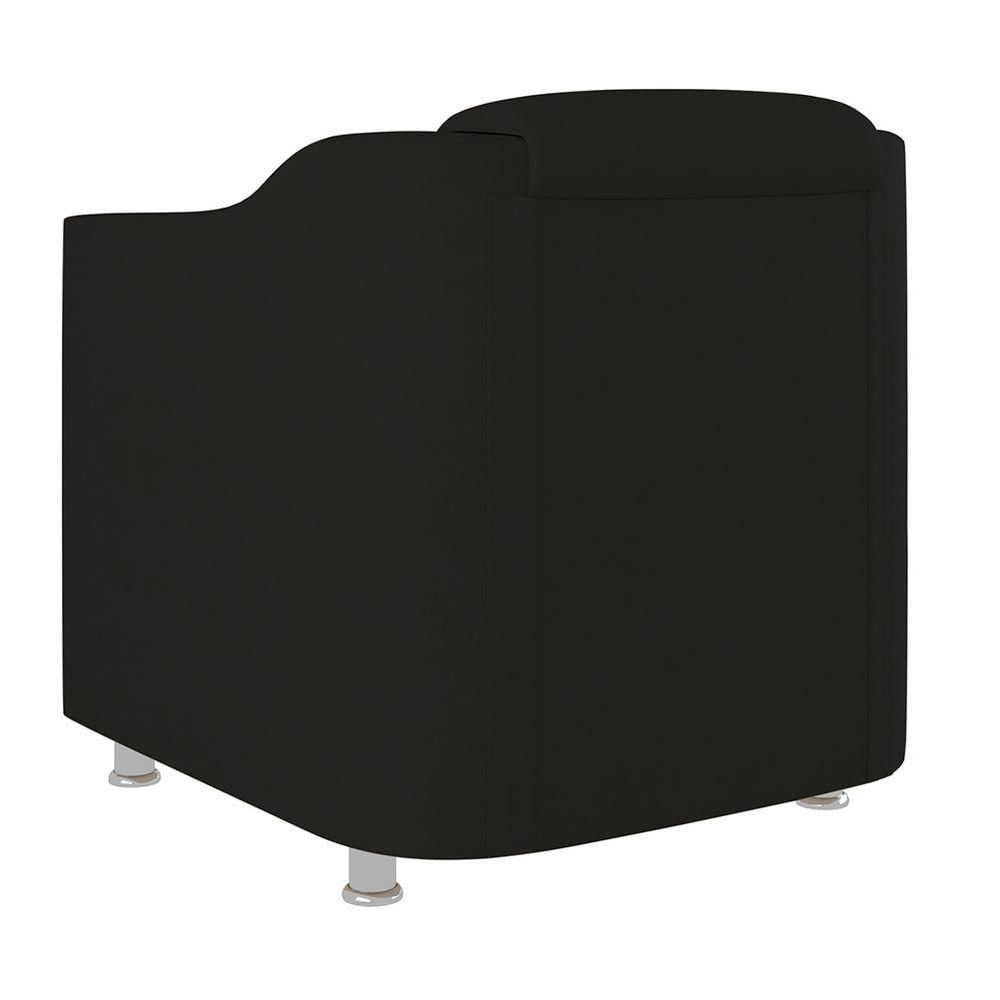 Miniatura Poltrona Sofá Para Clínica De Estética, Manicure Veludo preto
