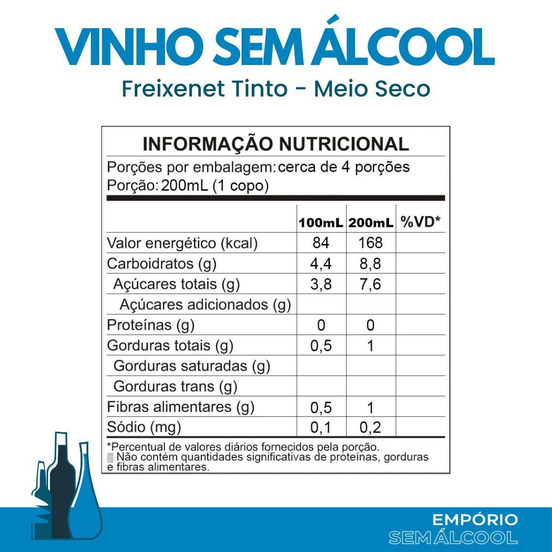 Vinho Sem Álcool Freixenet Tinto 0,0% - 750Ml - Alemanha