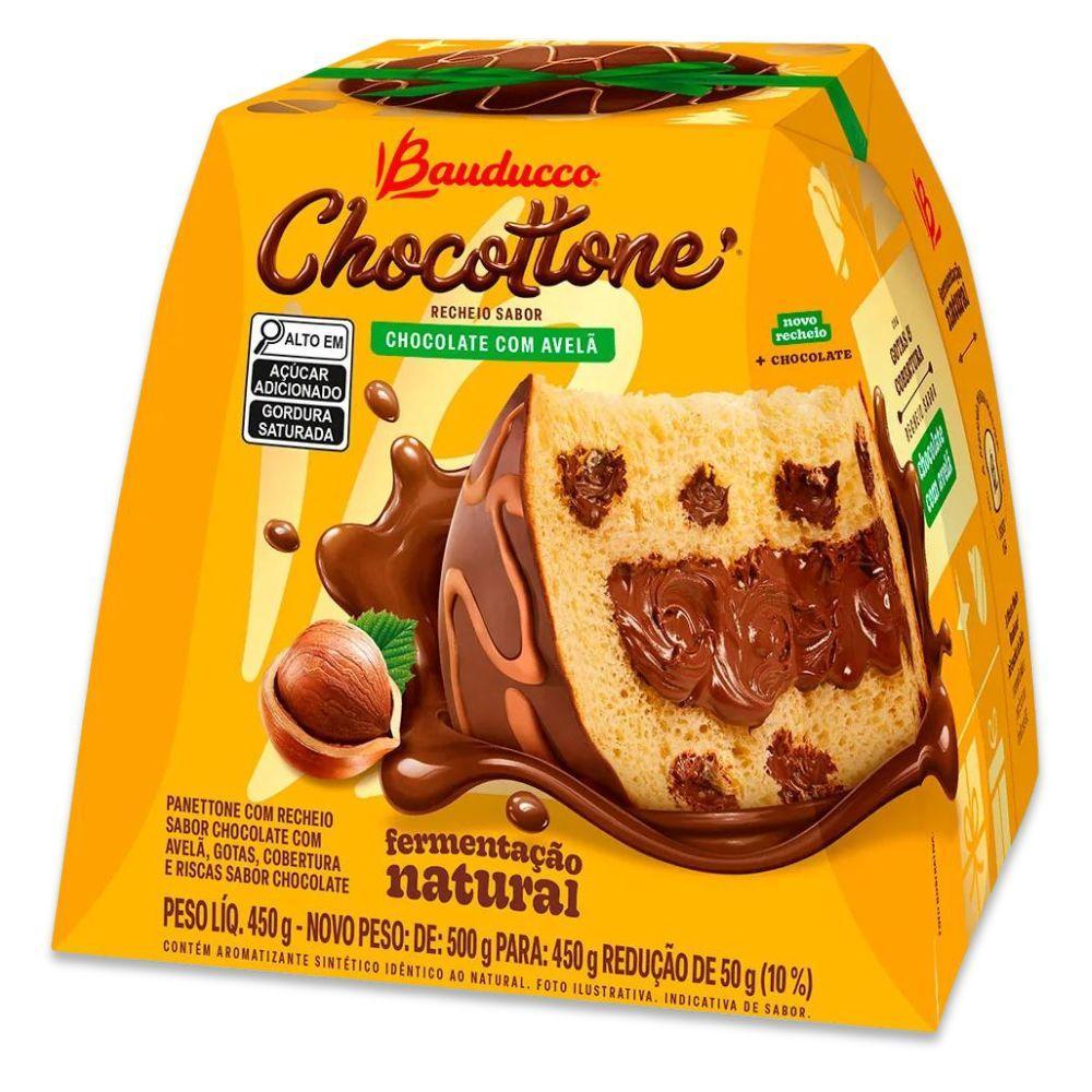 Miniatura Chocotone Bauducco Chocolate/Avelã 450g - Natal Delicioso