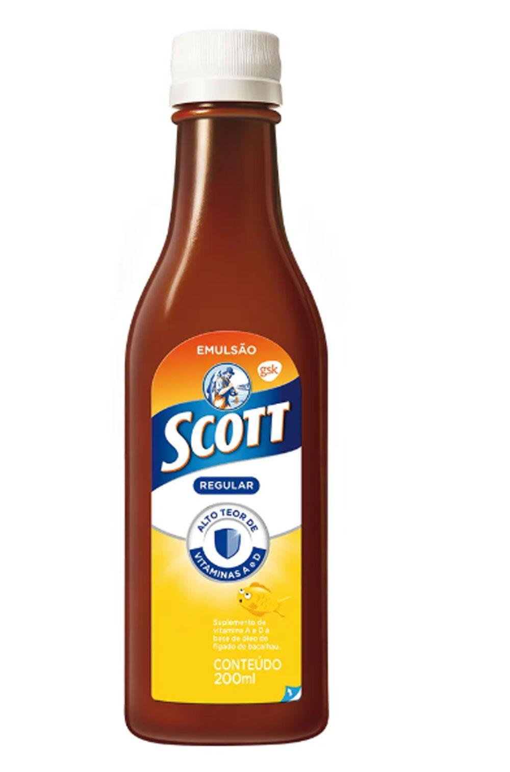 Miniatura Emulsão Scott Oleo De Figado De Bacalhau 400Ml 400ml - Vitamina - Scott - 400 ml