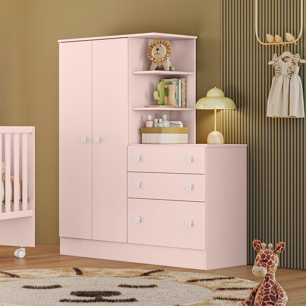 Miniatura Jogo De Quarto Infantil Gr E Cômoda E Berço 3540 Doce Sonho rosa