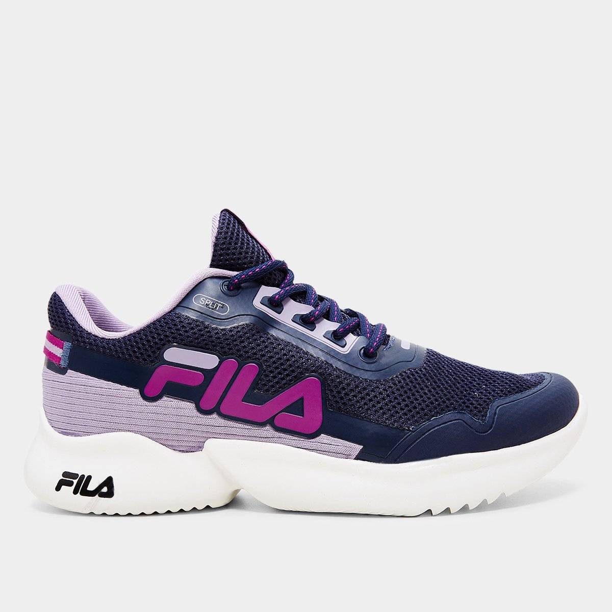 Miniatura Tênis Infantil Fila Split Marinho+Roxo - 27