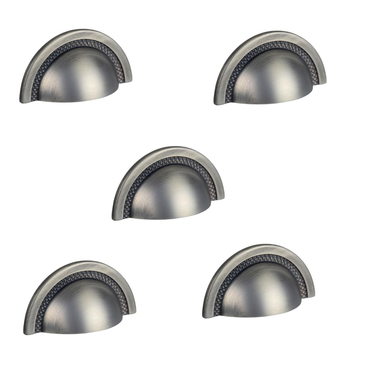 Miniatura Kit 5 Puxador Shell Zen Niquel Velho 48Mm Zp4319.889 Concha
