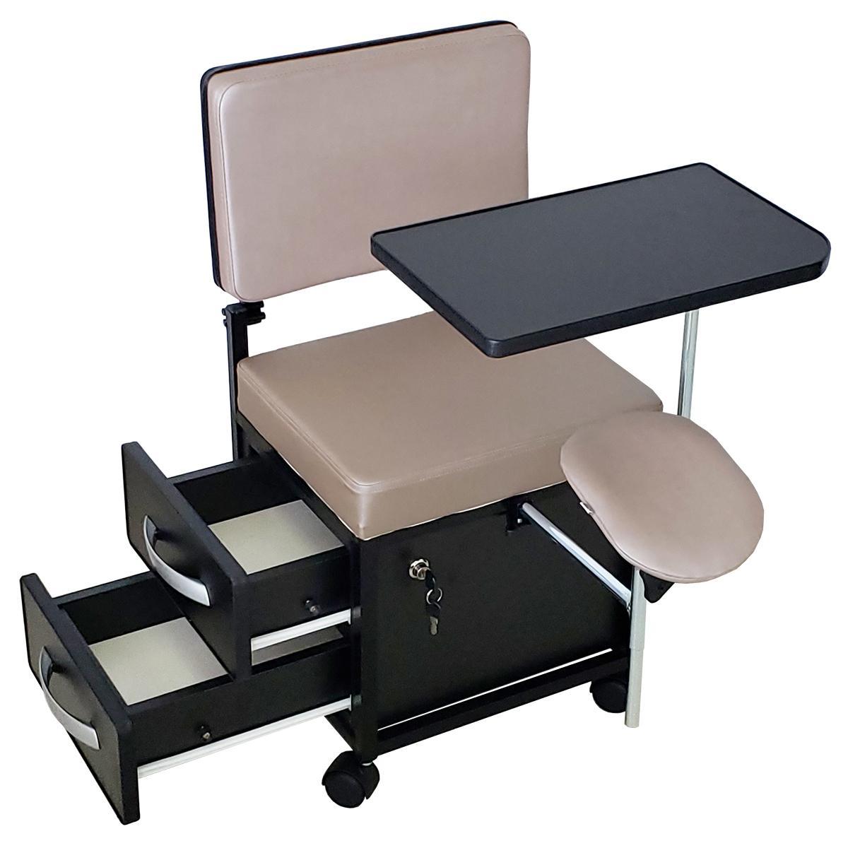 Miniatura Cirandinha Manicure Pedicure Evolux Rosê Com Gaveta Preta