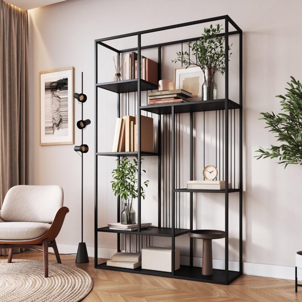 Miniatura Estante Biblioteca Decorativa com 5 Prateleiras Málaga Preto