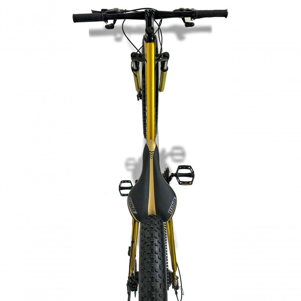 Miniatura Bicicleta Fat Bike Aro 26 Freios Disco Alumínio Shimano Quadro 17 GTR-X Dourado