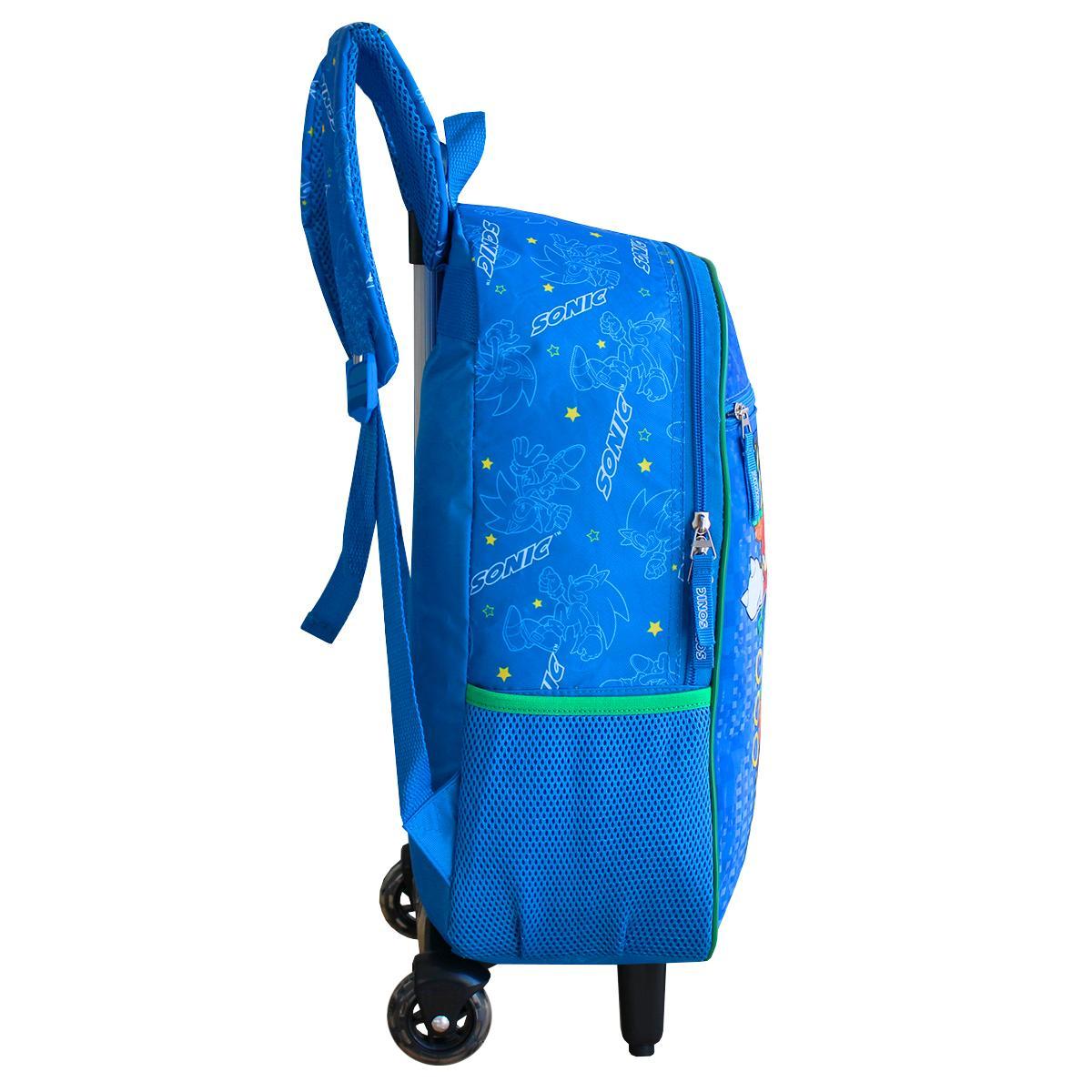 Mochila Sonic The Hedgehog - Rodinhas, Alças de Costas, 18L