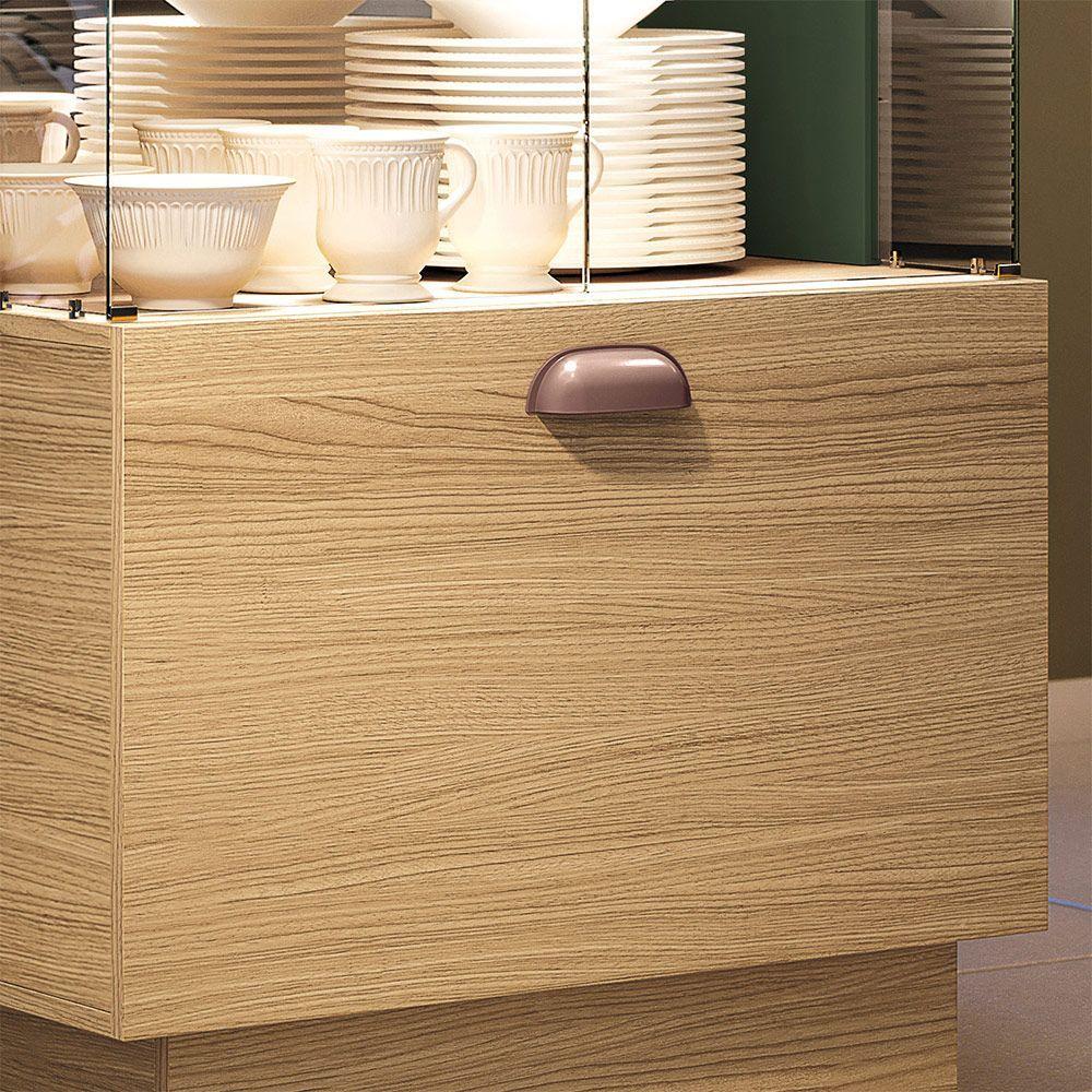 Cristaleira Com Adega Decorativa Peggy Freijó-verde Pistache G26 - Gran Belo