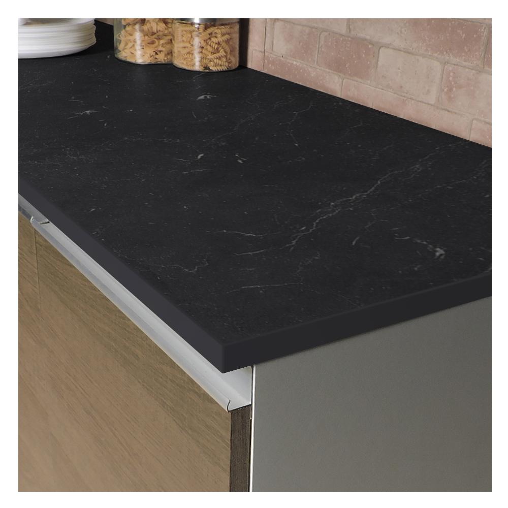 Miniatura Tampo 100% MDF para Balcão de Pia 120 cm Nero Marquina Madesa Nero Marquina