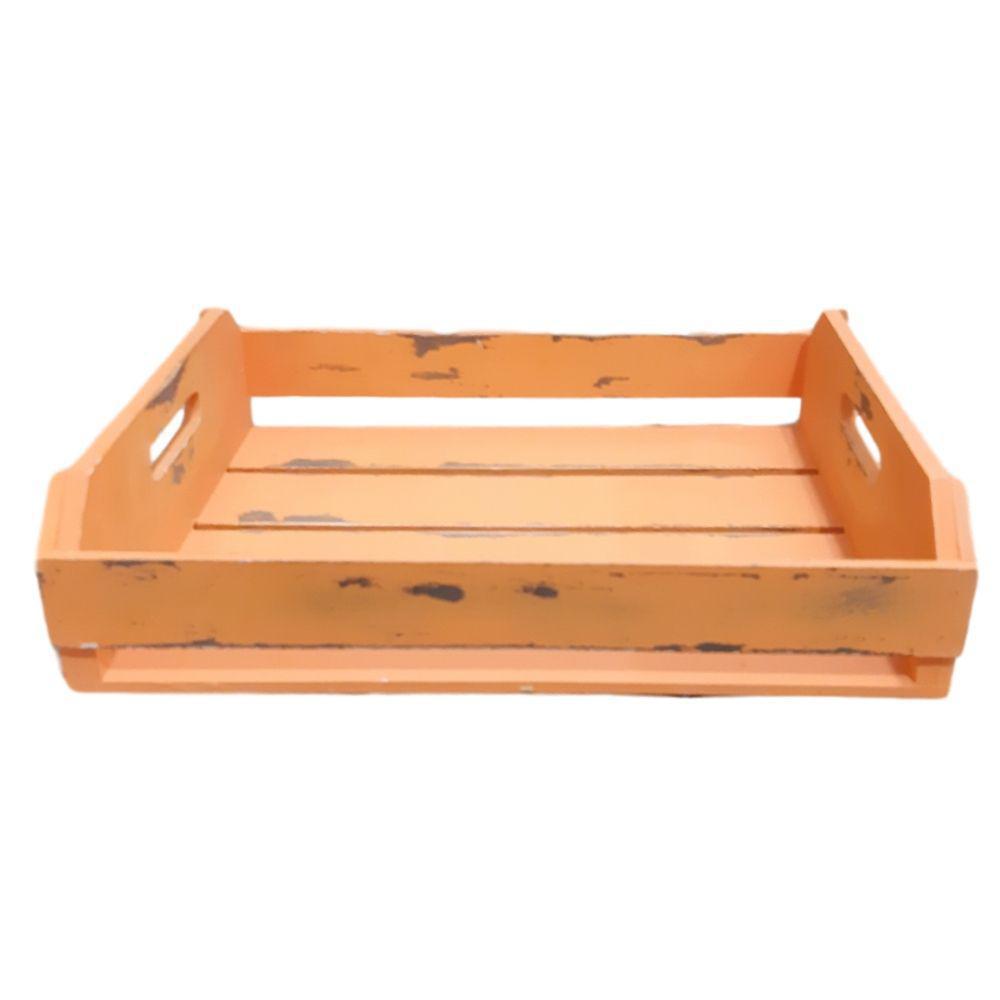 Miniatura Kit Cafeteira 110V E Jogo 6 Xícaras E Bandeja Mdf Laranja