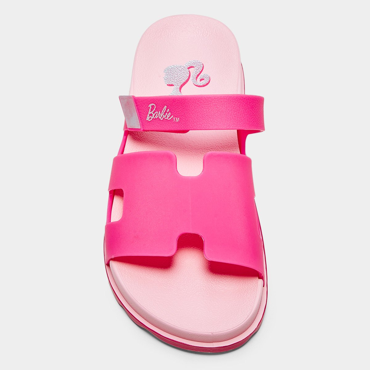 Miniatura Sandália Slide Infantil Grendene Barbie Glam Menina Rosa - 28