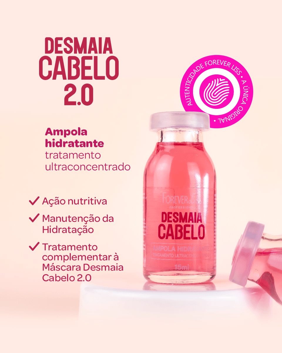 Miniatura Kit de Ampola Xô Frizz e Desmaia Cabelo 2.0 Forever Liss UNISEX - 2 - 30ml