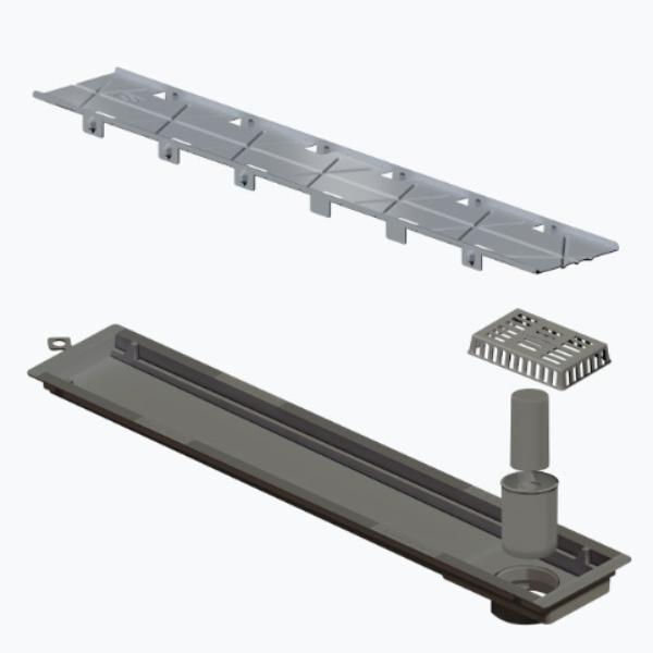 Miniatura Ralo Linear Versatille Tampa Oculta 75 Cm 75 cm - Ralo - 10 - Ralo linear - Aço inox, pvc