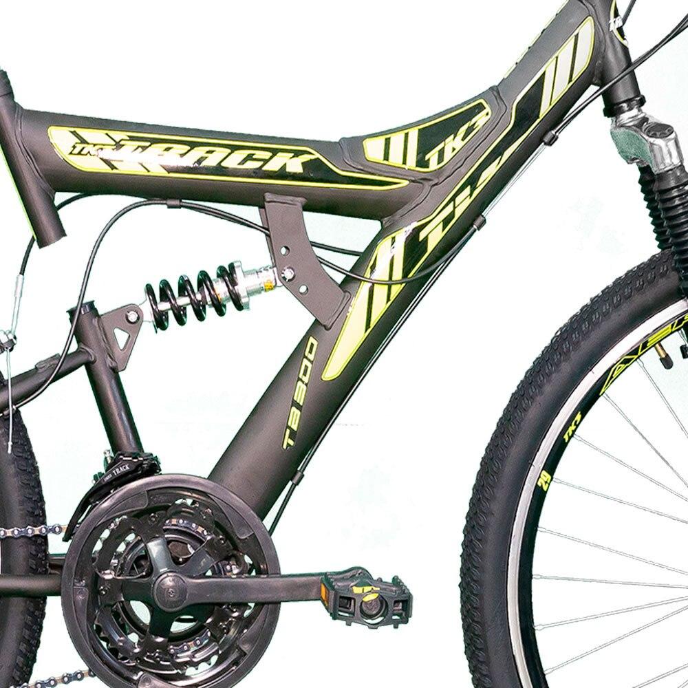 Bicicleta Aro 26 Dupla Suspensão TK3 Track TB 300, 21 marchas, Preto