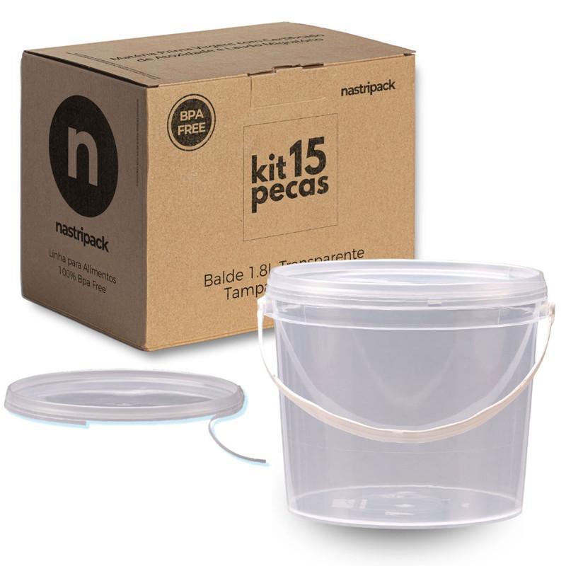 Miniatura Balde Para Azeitona 1.8L, Praticidade E Segurança 15 Pçs