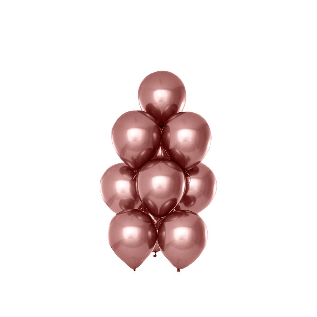 Miniatura Bola Rose Gold Decoração P Festa 25 Unidades Balloon Cake
