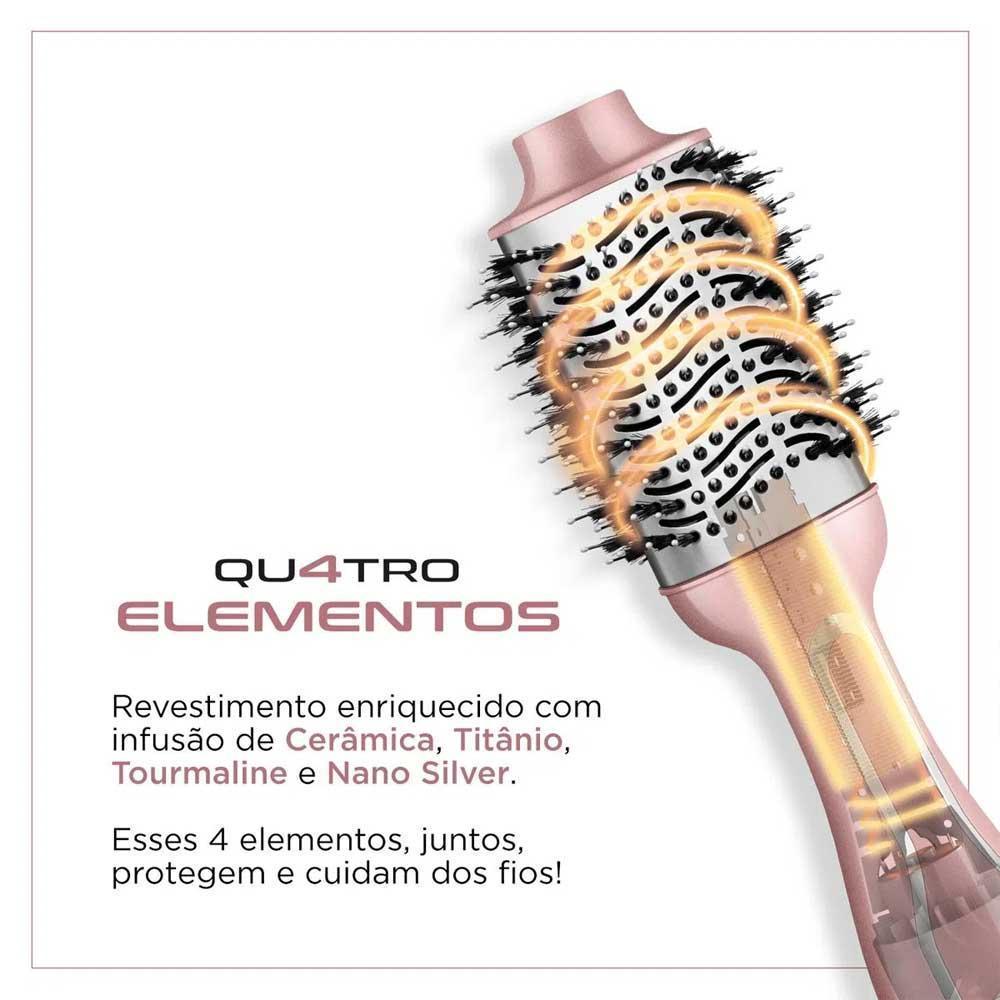 Miniatura Escova Secadora Mondial Juliette 1200W ES-JU-01 Rosa Bivolt