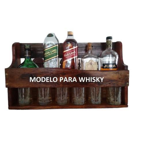 Miniatura Adega De Whisky De Madeira E Porta Copos