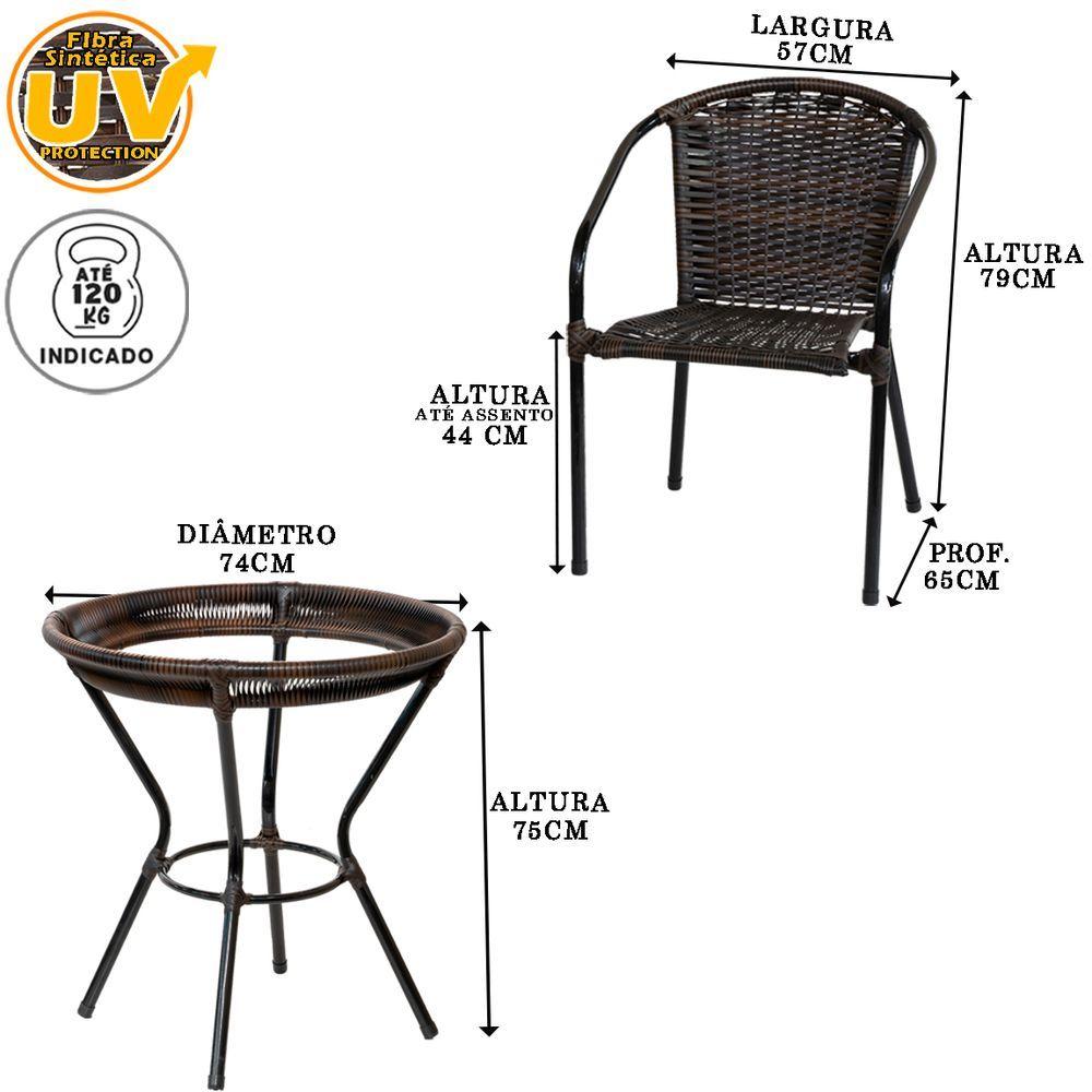 Miniatura Jogo Com 4 Cadeiras E Mesa Alta Biquíni Para Área Gourmet