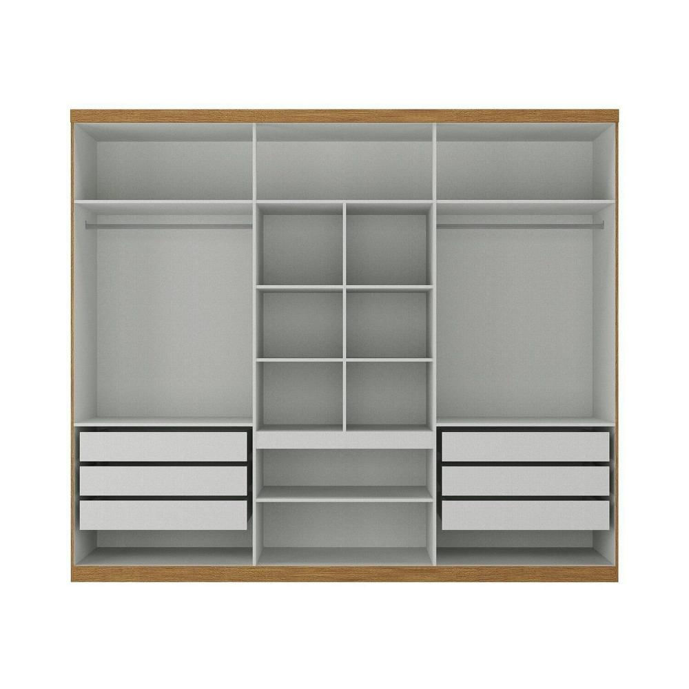 Miniatura Guarda-roupa Casal com Espelho Monte Carlo Cinamomo / Off White