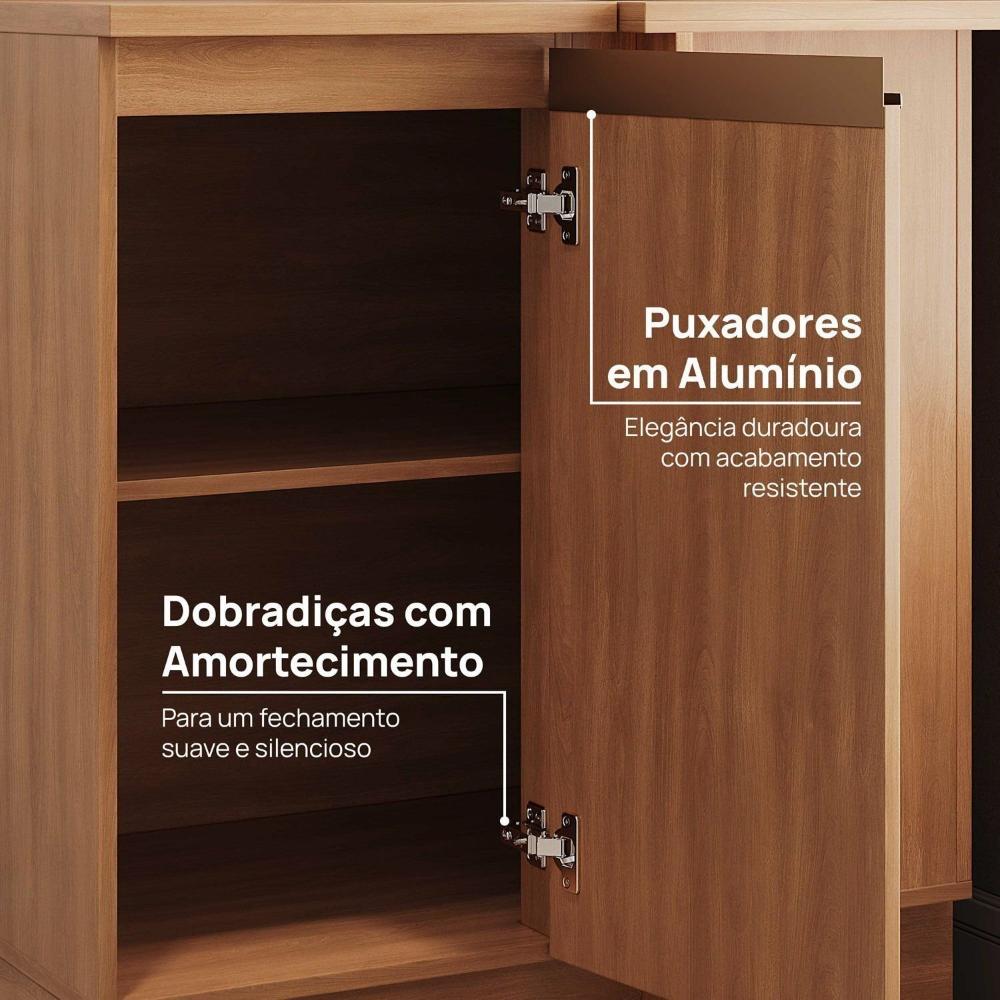 Balcão Canto Reto 1 Porta com Tampo Aroeira Cabecasa Madeiramadeira Cedro