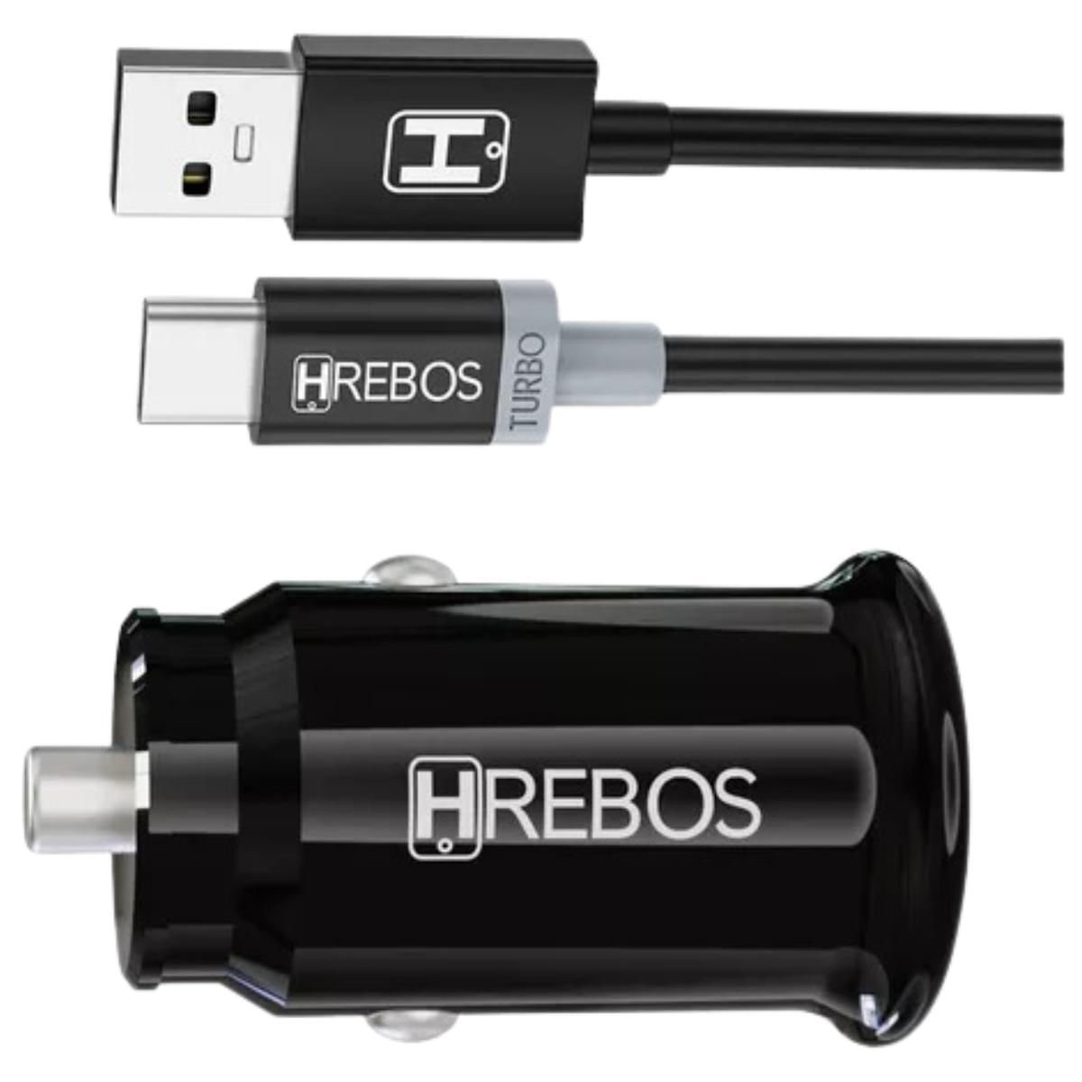 Miniatura Carregador Veicular Turbo + Cabo Usb Tipo-C Super Rapido