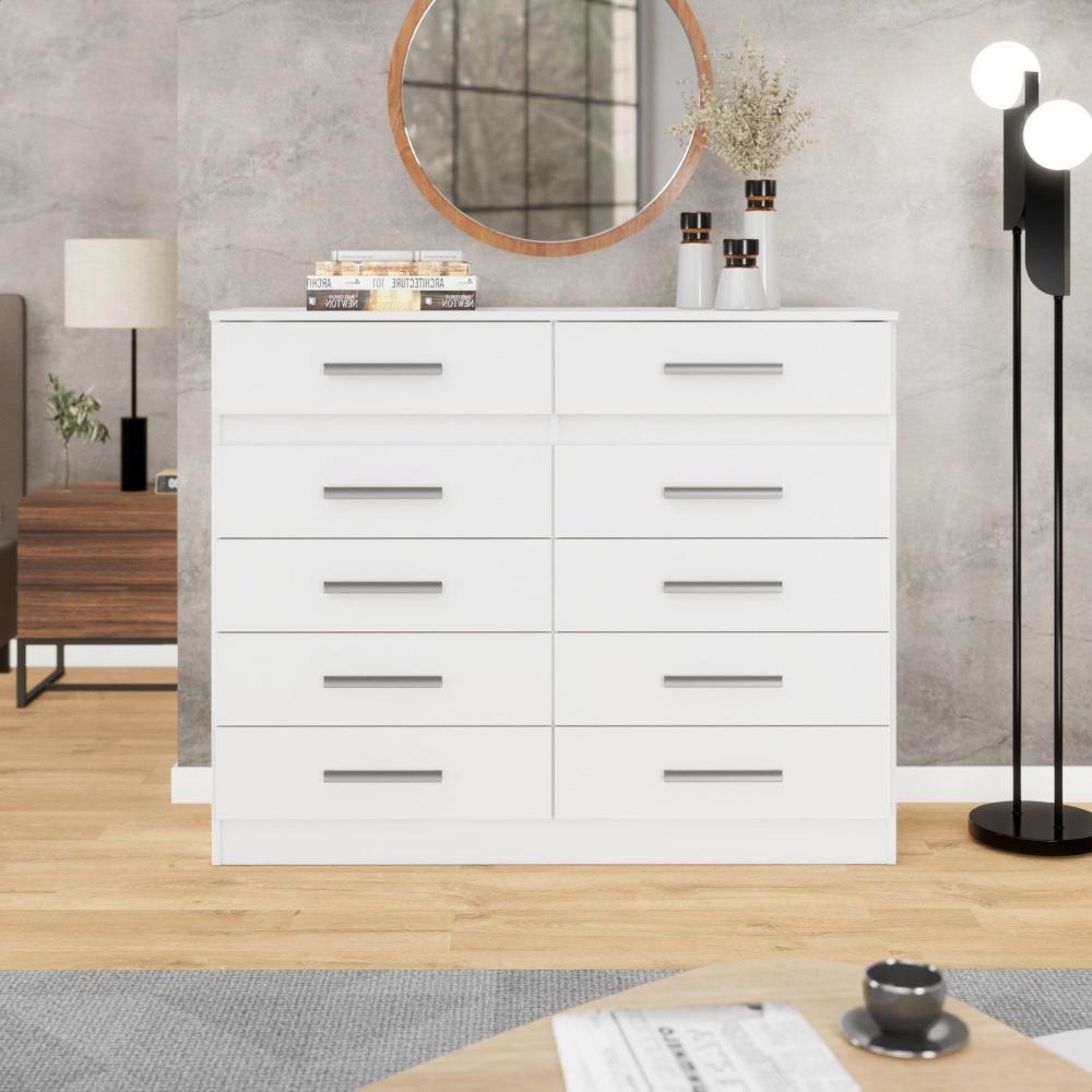 Cômoda 10 -Gavetas Alexia - Yescasa Branco